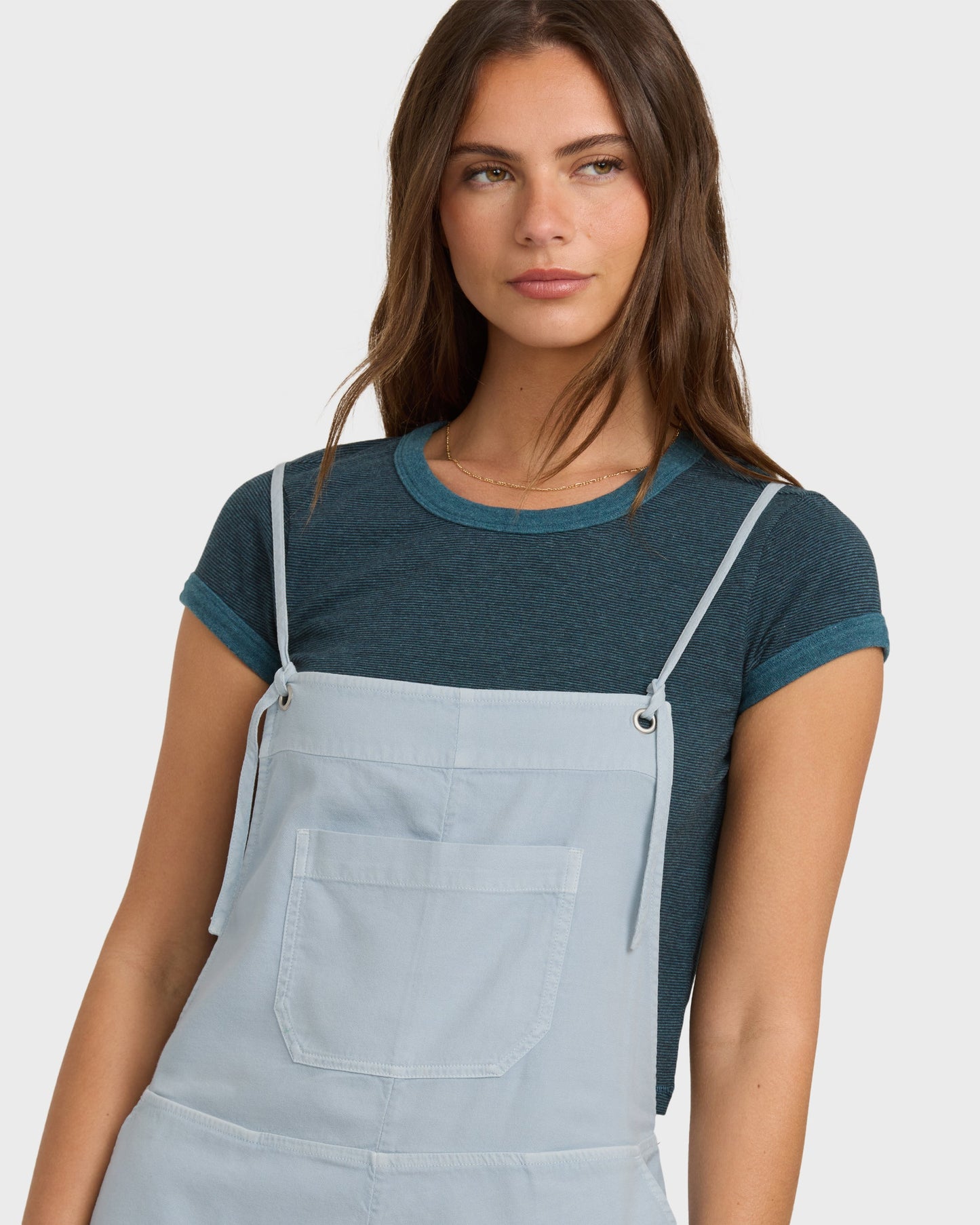 Wild Pursuit Romper - Washed Chambray