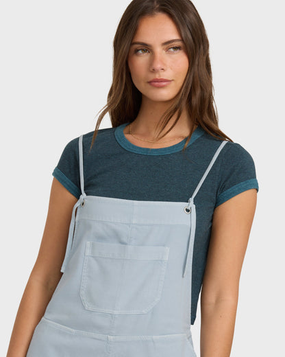 Wild Pursuit Romper - Washed Chambray