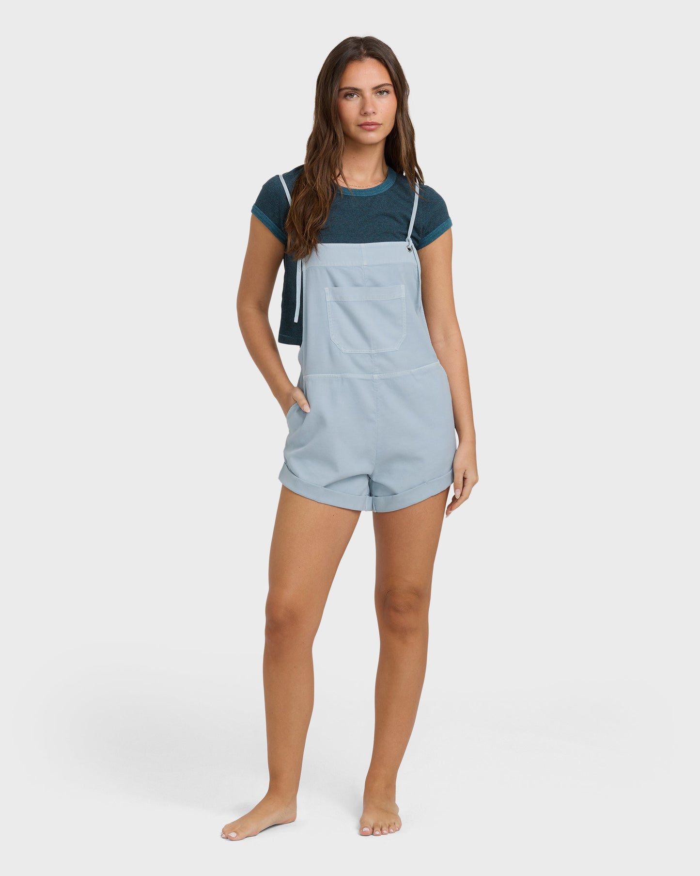 Wild Pursuit Romper - Washed Chambray
