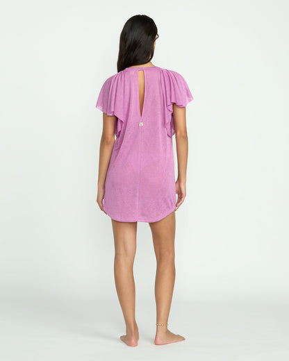 Out For Waves Coverup Dress - Bright Rose